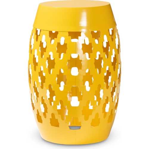 Branson Outdoor Side Table in Yellow Finish Metal