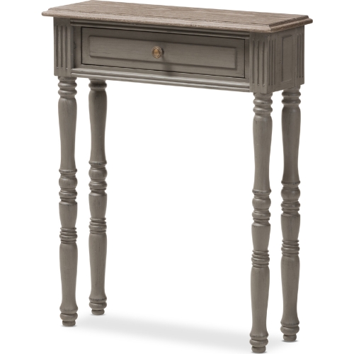 Noemie 1 Drawer Console Table in Brown Finish