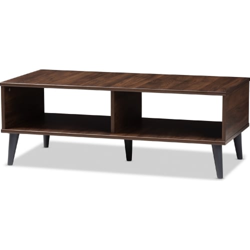 Pierre Coffee Table in Brown & Dark Gray Wood