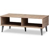 Pierre Coffee Table in Oak & Light Gray Wood