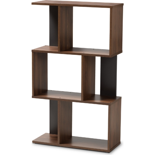 Legende Bookcase in Brown & Dark Gray Finish