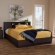 Larsine Queen Platform Storage Bed in Wenge Brown Finish