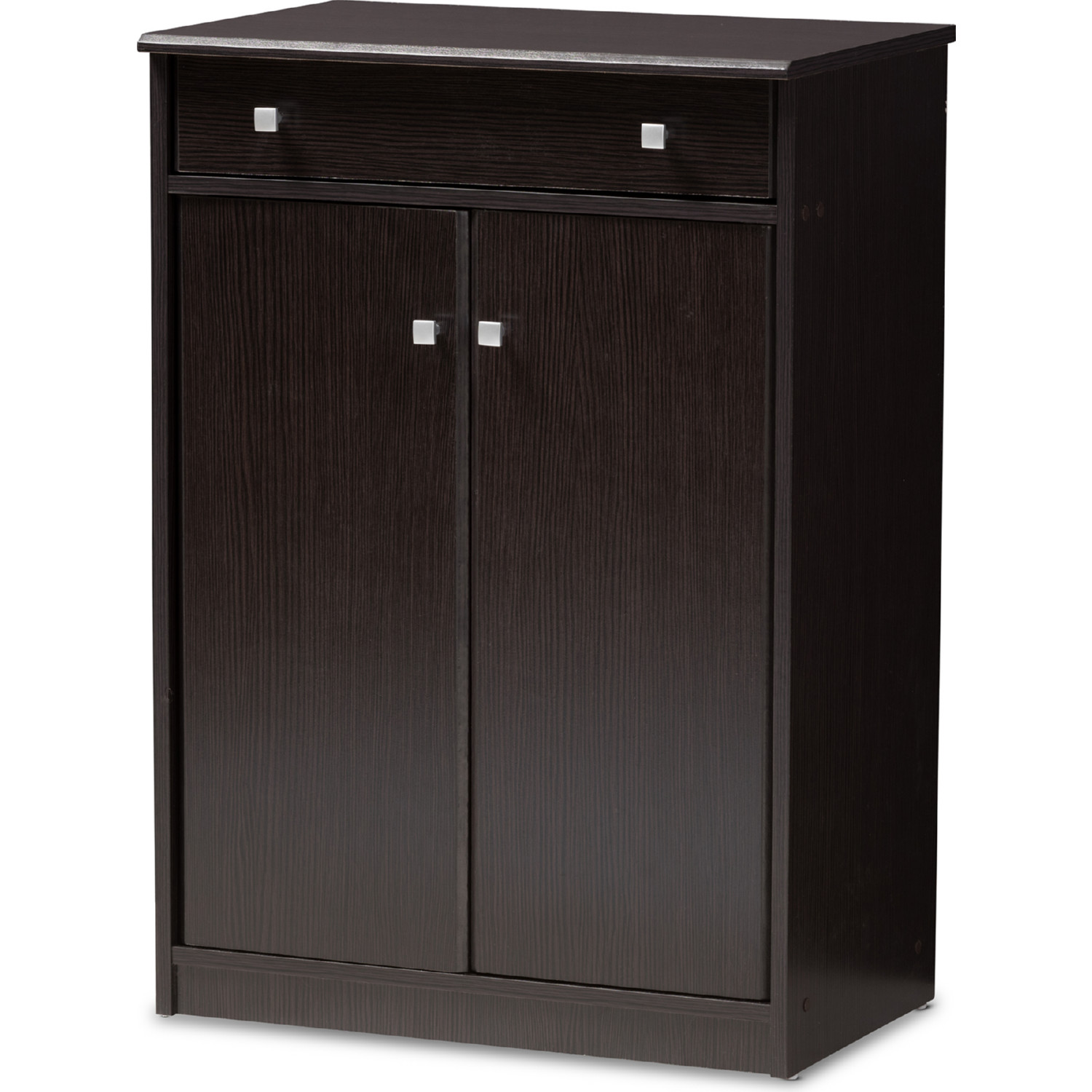 Dariell Shoe Cabinet in Wenge Brown Finish by Baxton Studio