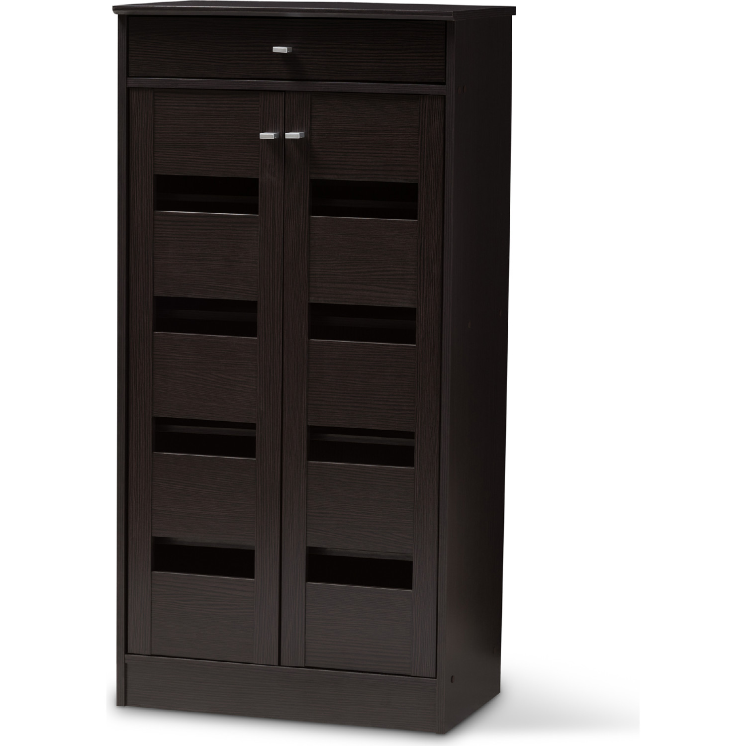 Baxton MH27202 Wenge Shoe Rack Acadia Shoe Cabinet in