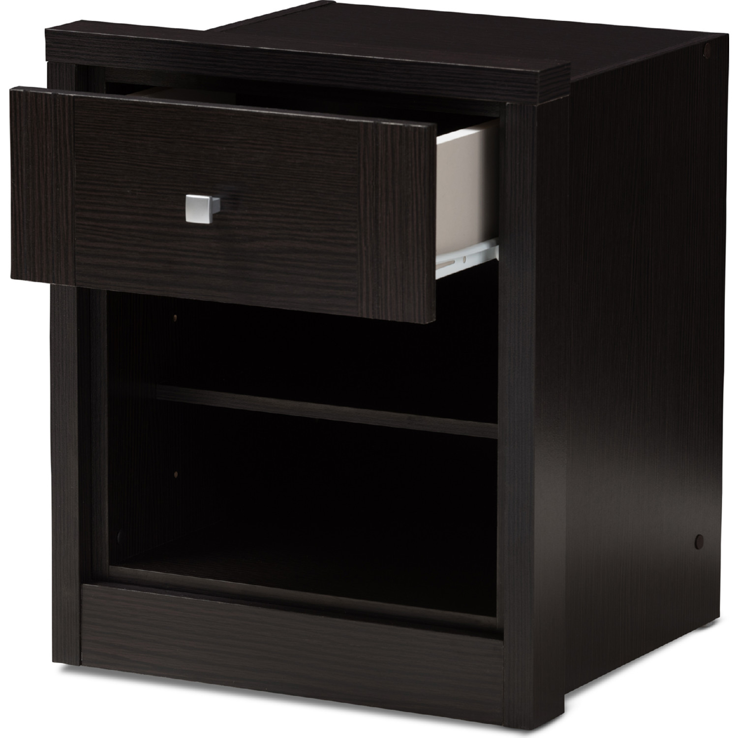 Baxton MH5052 Wenge NS Danette 1 Drawer Nightstand in Wenge Brown