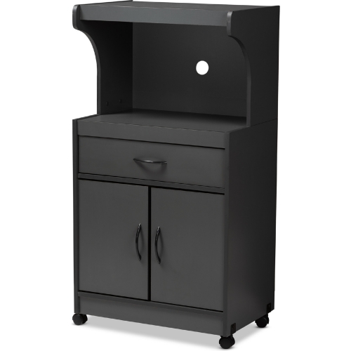 Tannis Storage Cabinet in Dark Gray Finish