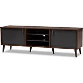 Samuel 63" TV Stand in Brown & Dark Gray Finish