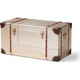 Bechet Storage Trunk in Silver Metal