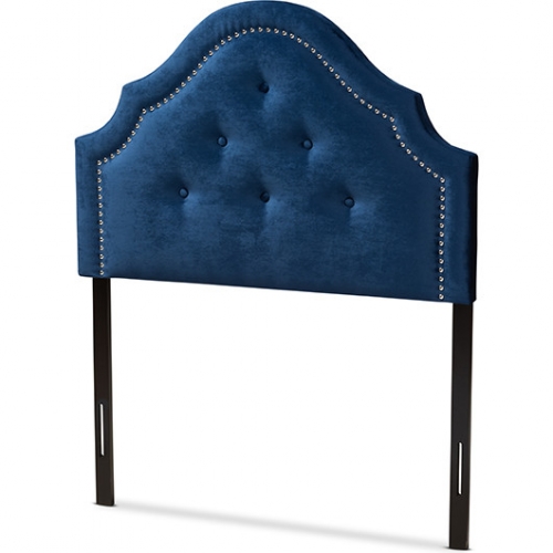 Cora Twin Headboard in Tufted Royal Blue Fabric