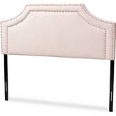 Avignon Queen Headboard in Light Pink Velvet