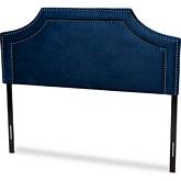 Avignon King Headboard in Navy Blue Velvet