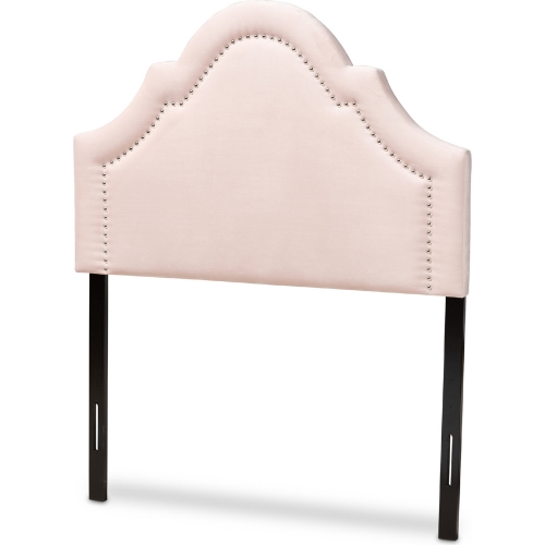 Rita Twin Headboard in Light Pink Velvet