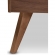 Ines King Platform Bed in Dark Gray Fabric & Walnut Finish