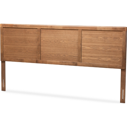 Raya King Headboard in Walnut Brown Finish Wood