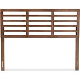 Salome Full Open Slat Headboard in Walnut Finish Wood