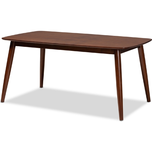 Edna 63" Dining Table in Walnut Finish Wood