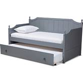 Millie Twin Daybed w/ Trundle in Cottage Gray Wood