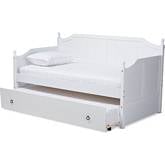 Millie Twin Daybed w/ Trundle in Cottage White Wood