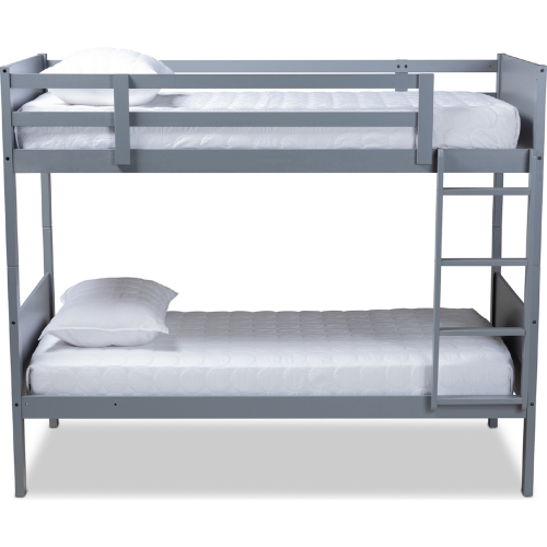 Elsie Twin Bunk Bed in Gray Wood