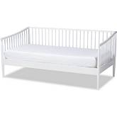 Renata Twin Spindle Daybed in White Wood