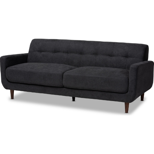 Allister Sofa in Tufted Dark Gray Fabric