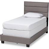 Ansa Twin Bed in Gray Fabric