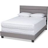 Ansa Full Bed in Gray Fabric