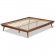 Karine Queen Platform Bed in Walnut Brown Wood