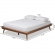 Karine Queen Platform Bed in Walnut Brown Wood