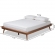Karine Queen Platform Bed in Walnut Brown Wood