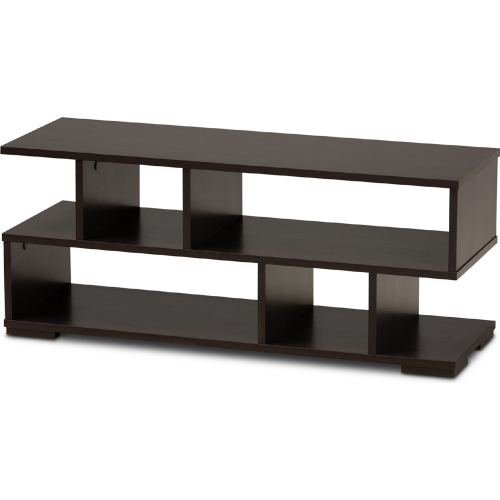 Arne 35" TV Stand in Dark Brown Wood