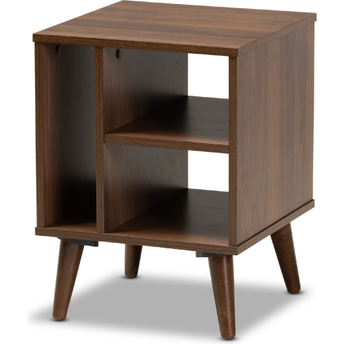 Sami End Table in Walnut Finish Wood