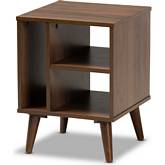 Sami End Table in Walnut Finish Wood