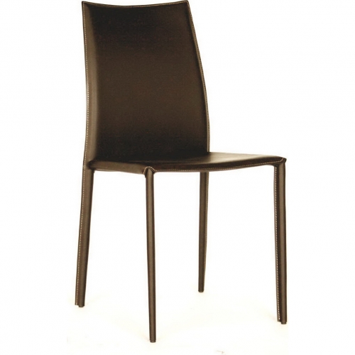 Rockford Dining Chair in Brown Bonded Leather (Set of 2)