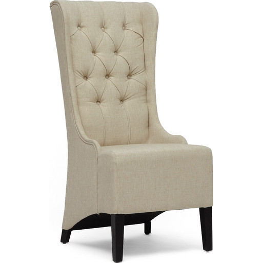 Baxton BH A32386 Beige AC Vincent Accent Chair in Tufted Beige