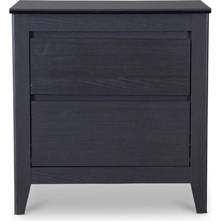 Espresso Nightstand in Dark Brown Wood