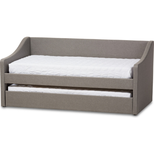 Barnstorm Twin Daybed w/ Trundle Bed in Gray Fabric