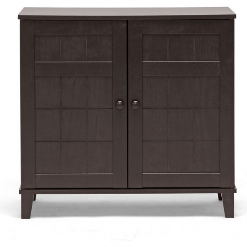 Glidden Wood Shoe Cabinet in Dark Brown