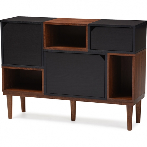 Anderson Sideboard Storage Cabinet in Oak & Espresso Wood