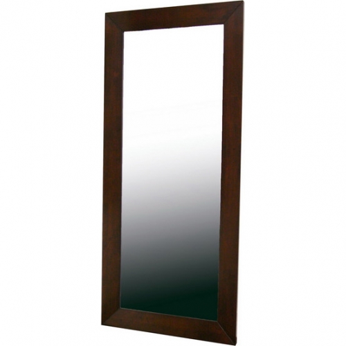 Doniea Mirror in Dark Brown Wood Frame