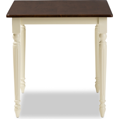 Napoleon 46" Dining Table in Buttermilk & Cherry Brown Wood