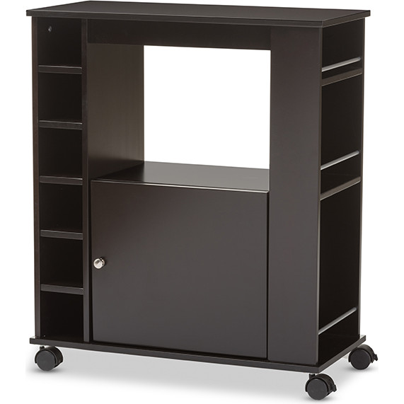 Baxton RT380 OCC Ontario Dry Bar Wine Cabinet in Dark Brown