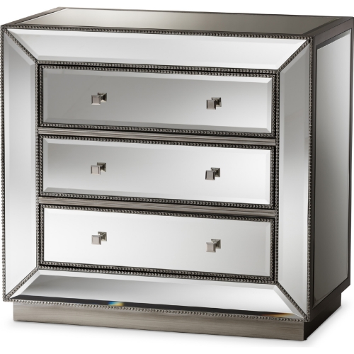 Edeline 3 Drawer Cabinet in Mirror