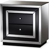 Cecilia 2 Drawer End Table in Mirror