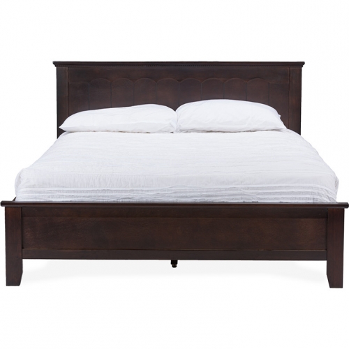 Schiuma Twin Bed in Cappuccino Brown Finish Wood