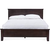 Schiuma Twin Bed in Cappuccino Brown Finish Wood