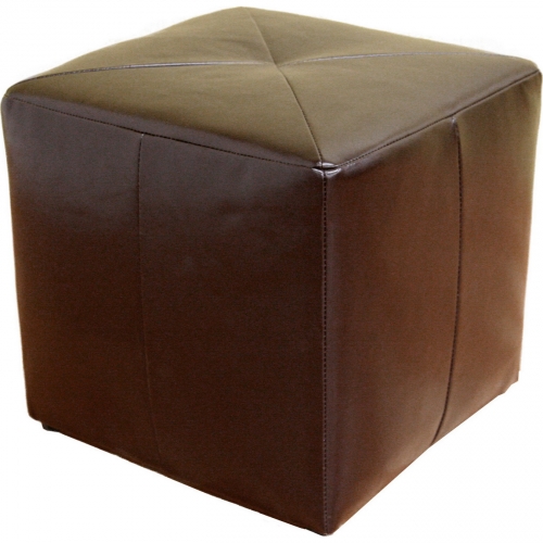 Aric Ottoman in Dark Brown Bonded Leather