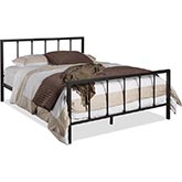 Amy Queen Platform Bed in Black Bronze Metal