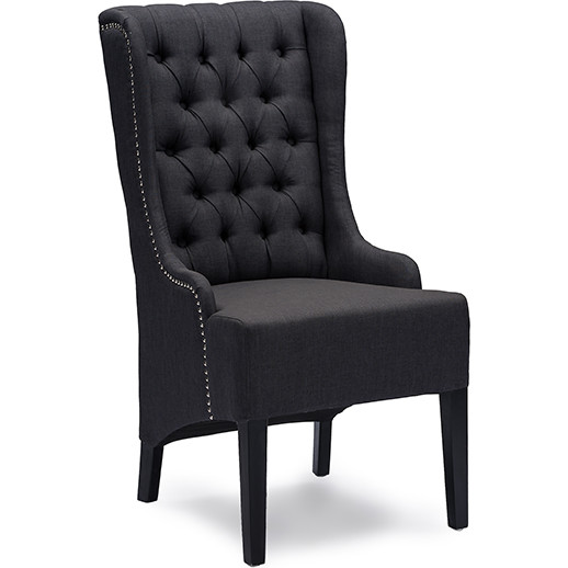 Baxton TSF 8124 Grey Chair Vincent Accent Chair in Tufted Gray