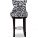 Peace Bar Stool in Zebra Print Fabric & Metal